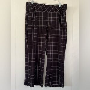 Studio by Torrid Pull-On Pocket Pixie Wide Leg Pants Black White Plaid Sz 18/20R